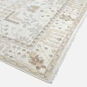 Tapis d'intérieur vintage à motifs floraux en laine de Nouvelle-Zélande, noué à la main, respectueux de l'environnement |   Tapis artisanal haut de gamme à poils ras et épaisseur moyenne pour - Product Image 2