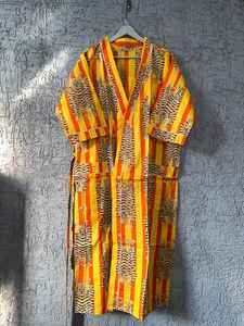 Robe kimono en coton imprimé, peignoir de demoiselle d'honneur, léger, pour l'été, taille unique - Product Image 5