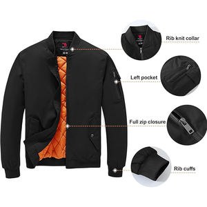 Vestes bomber personnalisées pour hommes, très demandées, design personnalisé, motif uni, respirantes et écologiques, teintes en masse. - Product Image 4