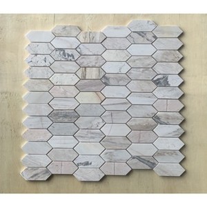 Natural White Ceramic Mosaic Tile Glazed Modern Parquet Interior <b>Wall</b> <b>Cladding</b> Luxury Decorative Mosaic for Kitchen Backs - Product Image 6