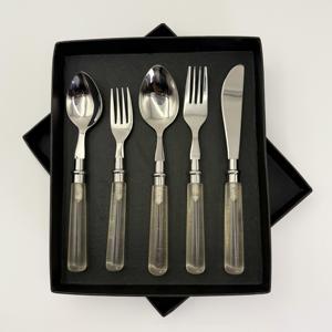 Juego de Cubiertos Reutilizables Ecológicos de Acero Inoxidable de Primera Calidad con Mango de Resina para Cocina, Hoteles, Restaurantes, Venta al por Mayor para Uso Doméstico - Product Image 1