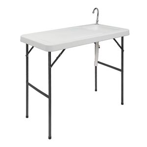 Tavolo Pieghevole Portatile per Filettatura Pesce e Cucina da Campeggio con Lavello e Rubinetto - Product Image 1