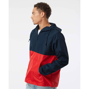 Veste coupe-vent légère à capuche pour homme, style racer, avec blocs de couleur, demi-zip, pour le printemps et l'automne, veste décontractée pour homme - Product Image 3
