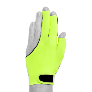 Guantes de billar ligeros con cierre de velcro en venta, tela de spandex de primera calidad, diseño personalizado, guantes de snooker de 3 dedos - Product Image 1