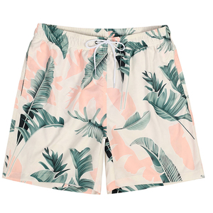 <b>Men's</b> Geometric Print Quick Dry Swim <b>Trunks</b> with Drawstring Mid Waist Casual Shorts Satin Fabric Pockets - Product Image 1