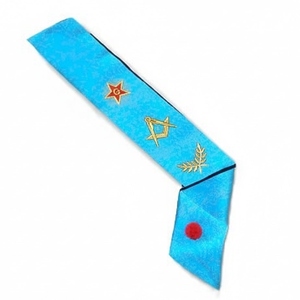 Roseta de insignia de Maestro Masón con Escuadra y Compás, Estrella Brillante, Bordado a Máquina Profesional, Encaje, Pin de Seguridad, Premium, Ceremonial - Product Image 4