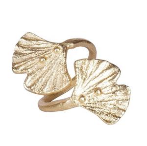 Anneau de serviette en métal design, anneau de serviette décoratif, anneau de serviette feuille design, anneau de serviette de luxe, anneau de serviette élégant - Product Image 1