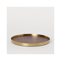 Plateau de service décoratif personnalisable en aluminium style Art déco moderne, compatible micro-ondes, idéal pour les repas et comme cadeau de Diwali