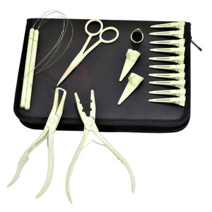 Kit de Herramientas Profesionales para Extensiones de Cabello de Estilo Premium con Estuche Personalizado, Color Personalizado, Logotipo Personalizado, Alicates y Tijeras de Acero Inoxidable - Product Image 1
