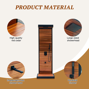 Grifo <span class=keywords><strong>de</strong></span> suelo <span class=keywords><strong>de</strong></span> lujo con textura <span class=keywords><strong>de</strong></span> madera termotratada para terraza, con rociador inferior para cabinas <span class=keywords><strong>de</strong></span> montaña y piscinas exteriores. - Product Image 4