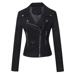 High Quality Vintage Women's Genuine Leather Motorcycle <b>Jacket</b> Breathable Viscose Nylon Women's Genuine <b>Sheepskin</b> Eco-Friendly - Product Image 5