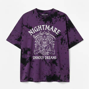 T-shirt homme délavé à l'acide, effet vintage, tissu en coton doux et respirant, coupe décontractée confortable, idéal pour le streetwear quotidien. - Product Image 1