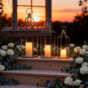 Lanterne en fer vintage, porte-bougie suspendu, lumière décorative pour l'intérieur, l'extérieur, la maison, le jardin, la terrasse, le restaurant, les mariages, les fêtes - Product Image 4