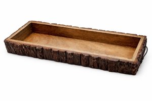 Handmade Rustic Wood Serving Tray with Bark Live Edge Decorative Wooden <b>Platter</b> for Home and Event Styling - Product Image 3
