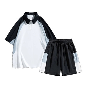 Ensemble de survêtement pour homme surdimensionné de qualité supérieure, 2 pièces, été, 100% coton, t-shirt et short - Product Image 3