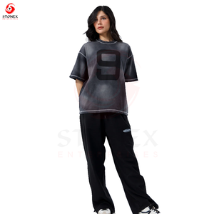 Camiseta Urbana de Moda Casual para Hombre, Premium, Oversize, de Algodón Grueso, con Estampado Gráfico y Hombros Caídos - Product Image 5