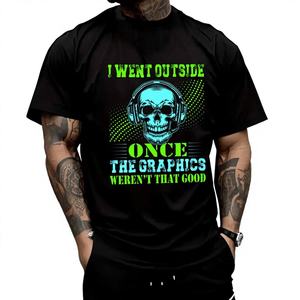 Camiseta Unisex Divertida e Informal, Diseño Moderno, Duradera, 100% Algodón, Camisetas con Estampado Gráfico, Ropa Antiarrugas y Transpirable, Estilo Abuelo - Product Image 1