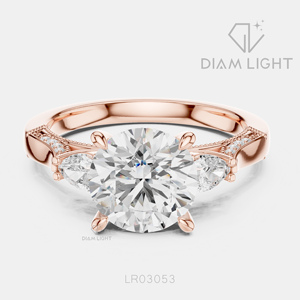 Bague de fiançailles et d'anniversaire fantaisie en or blanc 14 carats avec diamant de laboratoire rond de 2,00 carats, couleur F+, clarté VS+, certifié IGI - Product Image 3