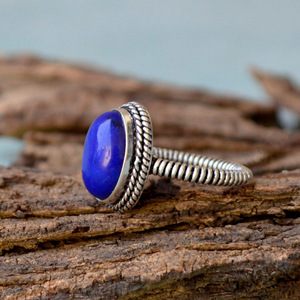 แหวนลาพิส ลาซูลี เงินแท้ 925 ทำมือ พลอยสีน้ำเงิน เครื่องประดับ - Product Image 5