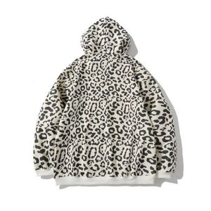 INDEX Women <b>Leopard</b> <b>Print</b> Hooded Zipper <b>Sweatshirt</b> Fleece Casual Autumn Wear - Product Image 3