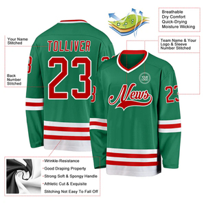 Maillot de hockey sur mesure, vêtements de sport de hockey sur glace personnalisés, vêtements d'équipe respirants, vente en gros - Product Image 5