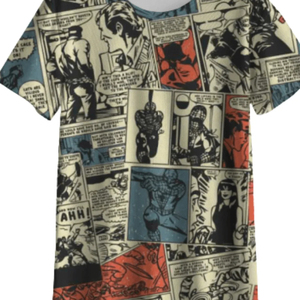 T-shirt imprimé par sublimation intégrale, motif de bande dessinée personnalisé, tee-shirt unisexe, streetwear, haut de mode, OEM ODM, t-shirt en polyester, usine - Product Image 3