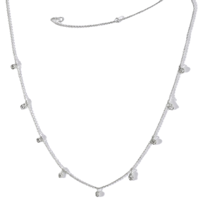 Collar de Oro Sólido de 14K/18K con Diamante Creado en Laboratorio, Corte Redondo en Forma de Pera, Color DEF, Claridad VS/VVS, Regalo para Ella, Collar de Boda - Product Image 1