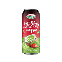Latte au matcha, mangue tropicale et lait de coco, boisson prête à boire, infusée aux fruits, pressée fraîchement, à base de plantes, pour commande en gros, jus en vrac