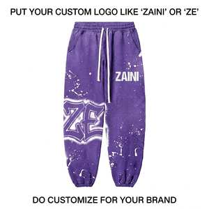 กางเกงจ็อกเกอร์ ZAINI 420 GSM ผ้าทวิลล์น้ำหนักเบา ซักแล้ว ทรงพลีท มีเชือกผูก เอวสม็อค ใส่สบาย เป็นมิตรกับสิ่งแวดล้อม ระบายอากาศได้ดี สีดำ คุณภาพพรีเมียม - Product Image 1