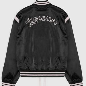 Blouson aviateur de baseball en satin personnalisé pour hommes Blouson élégant de baseball en chenille brodé universitaire Varisty pour hommes - Product Image 6