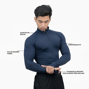 Men's Rashguard with Polyester/Nylon Digital <b>Print</b> Logo UV Protection Breathable Fabric for Gym <b>Surfing</b> Diving - Product Image 2