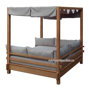 Mobilier d'extérieur de jardin moderne et durable en bois de teck massif Installation facile Gazebo à baldaquin Pergola et chaise longue en teck - Product Image 4