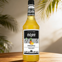 Mojee Ananassiroop 1000 ML Tropische Zoete & Zure Smaak in Fles, Zonder Kunstmatige Aroma's voor Mocktails