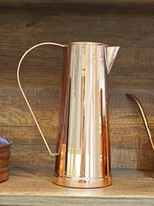 Pichet ou carafe en acier inoxydable plaqué cuivre, idéal pour les boissons et la présentation décorative de table, fabriqué à la main en Inde - Product Image 3