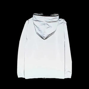 Chaqueta Reflectante Completa para Hombre, Chaquetas Reflectantes de Advertencia Nocturna con Bolsillo en el Pecho, Chaqueta con Capucha para Primavera/Otoño, Gruesa y Elegante - Product Image 4