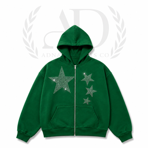 Sweat à capuche personnalisé avec strass pour hommes et femmes |   Sweat à capuche orné de cristaux |   Sweat-shirt à capuche surdimensionné |   Sweat-shirt orné de diamants - Product Image 5