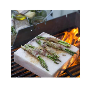 Premium quality 2025 Refined Himalayan Salt Cooking Slab with Stainless Steel Holder Natural <b>Pink</b> Tiles 30x20x5cm salt tray - Product Image 5