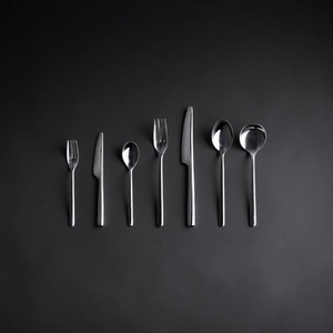 Minimalist Cutlery Set Mirror Finish Long Handle Dishwasher Safe Wedding Utensils Metal Spoon <b>Fork</b> Knife - Product Image 1