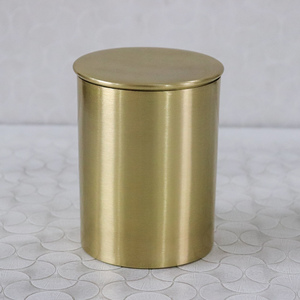 Solid Brass Candle Jar in Glossy Finish with Lid Luxury Brass Candle Jar for gift Party wedding and home Decor Custom Logo jar - Product Image 6