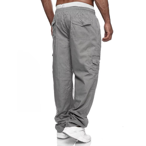 Wholesale Top Quality Athletic Style Cargo Jogger Pants Men Zipper Pockets Drawstring Activewear Loose Fit Workout Men Jogger - Product Image 2