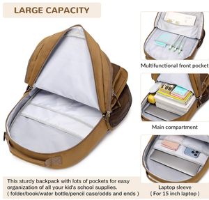 Mochila Escolar Impermeable de Moda, 20-36L, con Forro de Nailon, Bolsillos Multifuncionales, para Laptop de 15.6 Pulgadas, para Adolescentes, Universidad y Viajes - Product Image 4