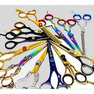 Professional Hair Cutting Scissors <b>Set</b> 6 Inch Stainless Steel <b>Barber</b> Shears High Carbon Multi Color Salon Beauty Tools - Product Image 6