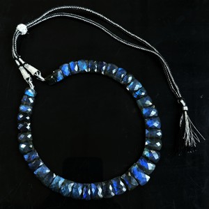 AAA Flashy Labradorite Beaded <b>Necklace</b> 16 Inch <b>Long</b> Natural Labradorite Stone Beads Choker Fire Gemstone Jewelry Wholesale Bulk - Product Image 3