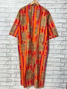 Bata Kimono de Algodón con Estampado Animal, Estilo Japonés, Ropa de Estar por Casa de Verano, Largo Completo, Manga Tres Cuartos, Secado Rápido, Suave - Product Image 2