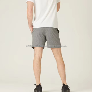 Pantalones cortos deportivos informales para hombre, 100% algodón, color sólido, estampado personalizado para Fitness, playa, baloncesto, malla transpirable, venta al por mayor - Product Image 4