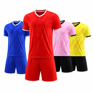 Tenues de football respirantes à séchage rapide, uniformes d'entraînement d'équipe, maillots de football en polyester de haute qualité, ensemble short, évacuation de l'humidité - Product Image 1