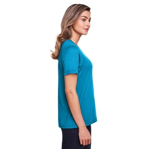 Camiseta Casual de Manga Corta con Cuello Redondo para Mujer, Color Rosa Sólido, Tejido de Punto, Largo Regular, Alta Calidad, Superventas - Product Image 4
