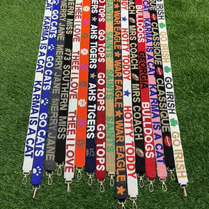 Sangle de sac à main brodée perlée, bandoulière de remplacement, ceinture de sport pour jour de match, accessoire pour sac à main - Product Image 1