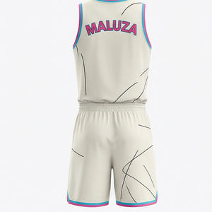 ชุดบาสเก็ตบอล MALUZA Urban Court ลายกราฟฟิตี เสื้อตาข่าย กางเกงขาสั้น รับผลิตตามแบบ OEM ODM - Product Image 3