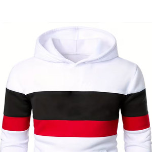 Sudadera con Capucha Casual de Invierno para Hombre, Diseño Colorblock, 100% Algodón, Tejido de Felpa, Ligeramente Elástica, Estilo con Capucha, Color Sólido - Product Image 6